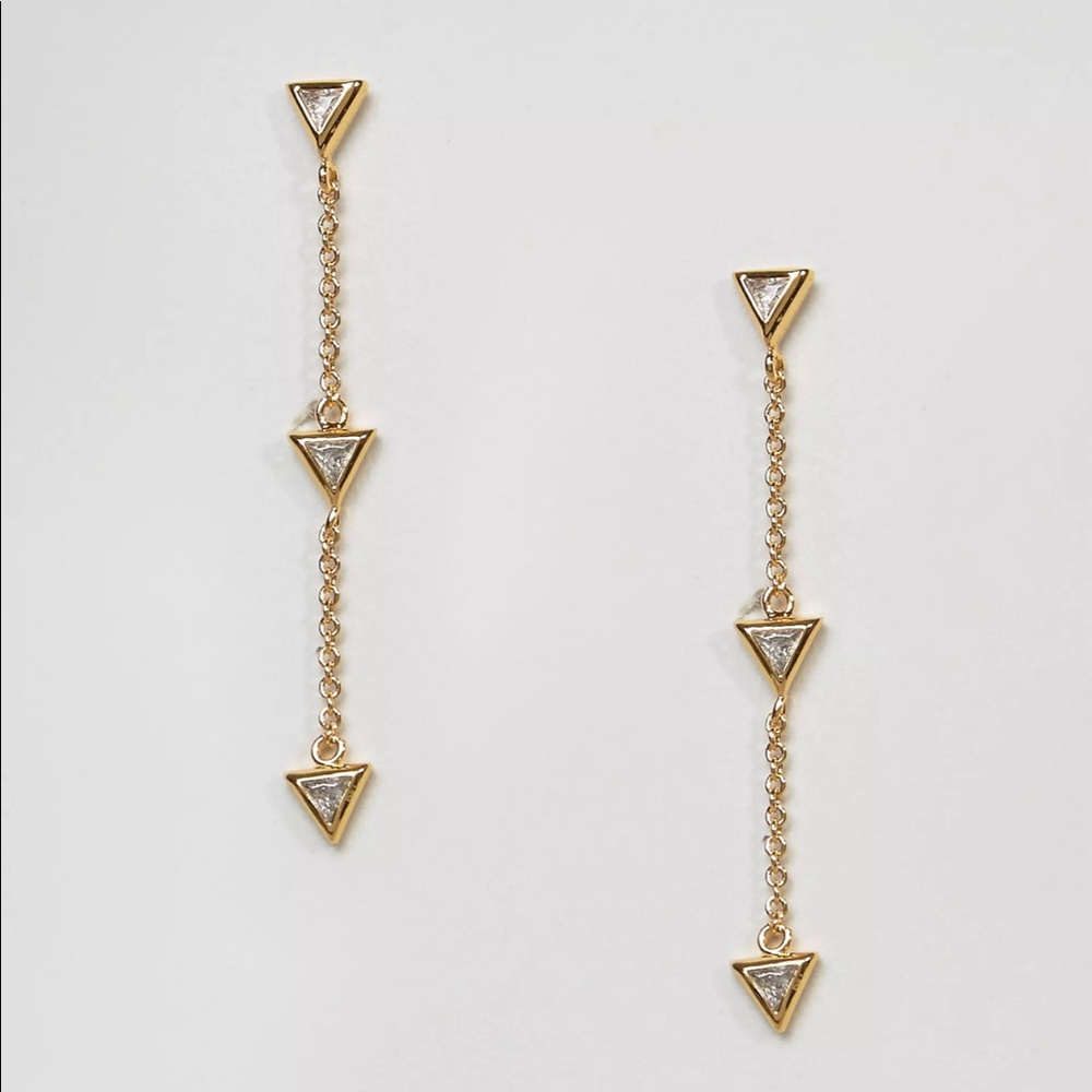 Gorjana Gold Plated Arrow Drop Earrings
